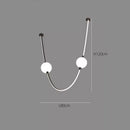 Axyaa Nordic Minimalist Curved Chandelier for Living Room, Restaurant, Bar Counter