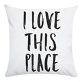 Axyaa Beauty Life Place Love Polyester Cushion Cover Decorative Pillow Case