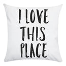 Axyaa Beauty Life Place Love Polyester Cushion Cover Decorative Pillow Case