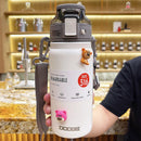 Axyaa 21oz Stainless Steel Water Bottle with Straw and Strap