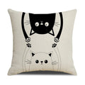 Axyaa Cat Print Cushion Cover for Stylish Home Decor and Comfort