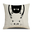 Axyaa Cat Print Cushion Cover for Stylish Home Decor and Comfort