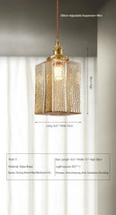 Axyaa Vintage Brass Glass Pendant Lamp for Bedroom and Dining Room