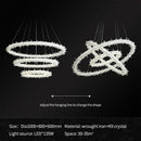 Axyaa Crystal Chandelier for Living Room - Modern Indoor Lighting Fixture