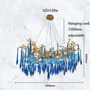 Axyaa Crystal Pendant Lamp for Living Room, Bedroom, Dining Room, and Bar Counter