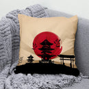 Axyaa Lucky Cat Japanese Style Sofa Bed Pillow Cover: Mount Fuji Japanese Art