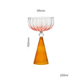 Axyaa Colored Ripple Martini Margarita Cocktail Glasses Goblet Cup