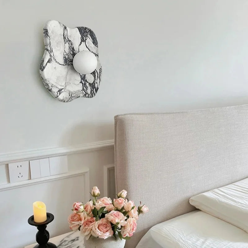 Axyaa Nordic LED Wall Lamp Marble Living Room Lights