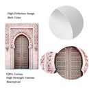 Pink Rose Flower Poster Moroccan Door Islamic Wall Art Canvas Print Axyaa Wall Decor