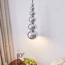 Axyaa Modern Minimalist Pendant Light - Chrome Small Hanging Lamp for Living Room & Bedroom