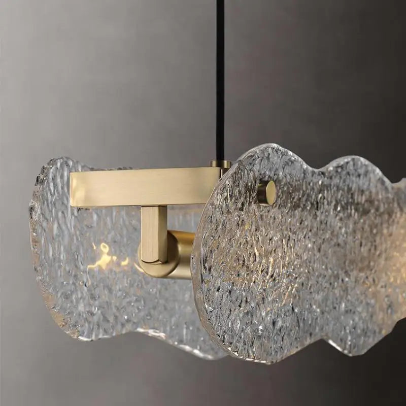 Axyaa Water Ripple Glass Chandelier for Luxury Dining Room