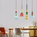 Axyaa Candy Glass Chandelier Pendant Light for Dining Room & Living Room