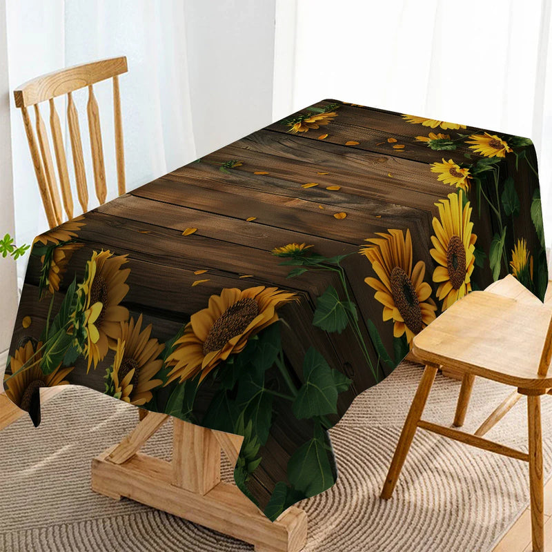 Axyaa Sunflower Plank Table Runner for Home Decor and Party Centerpieces