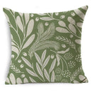 Axyaa Green Floral Pattern Cushion Cover for Home Sofa Car Decor