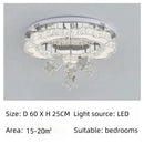 Axyaa Heart Crystal LED Ceiling Lamp for Modern Bedrooms & Living Rooms