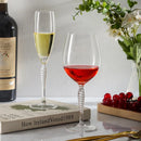 Axyaa Fish Bone Champagne Glass - Handmade European Crystal Goblet