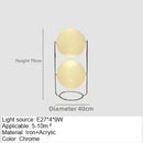 Axyaa Acrylic Ball Floor Lamp Chrome LED Standing Light for Living Room