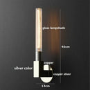 Axyaa Loft America Country LED Wall Lamp in Copper Glass for Bedroom, Living Room, Bathroom