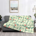 Axyaa Multi Stem Mid Century Modern Throw Blanket for Home Bedroom Sofa