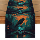 Skeleton Silhouettes Table Runner by Axyaa: Elegant Home & Party Decoration