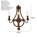 Axyaa Rustic Wood Wall Lamp Industrial Candle Light Fixture for Home Decor
