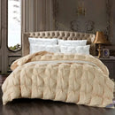 Axyaa White Goose Down Quilt Feather Duvet, Winter Cozy Comforter – Queen/King Size