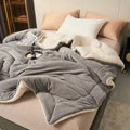 Axyaa Cozy Milk Fleece Blanket | Queen Size Multi-functional Plush Bed Throw