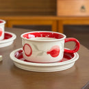 Axyaa Ceramic Latte Coffee Cup Set with Saucer - Household Restaurant Tea Mug