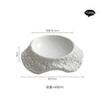 Axyaa Irregular Rock Texture Ceramic Double Layer Soup Plate - Set of 1