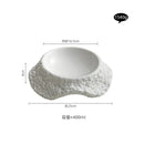 Axyaa Irregular Rock Texture Ceramic Double Layer Soup Plate - Set of 1