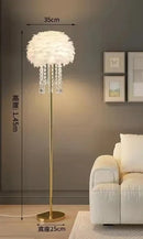Axyaa Feather Floor Lamp LED Light for Living Room Decor