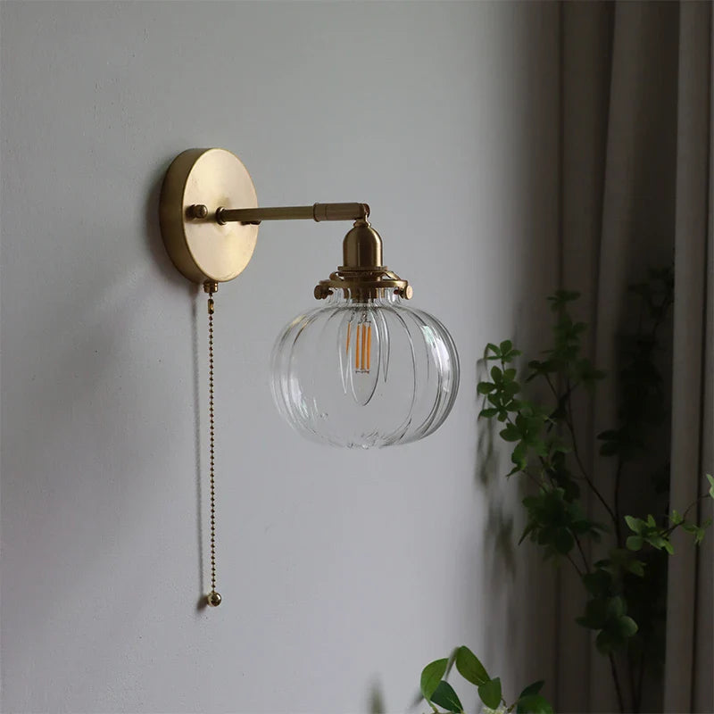 Nordic Modern Glass Ball Wall Sconce by Axyaa for Bedroom Bathroom Stair Mirror