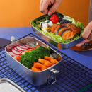 Axyaa Stainless Steel Bento Box: Large Double Layer Food Storage Container