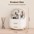 Axyaa Vanity Makeup Organizer with Lid, Drawers - Cosmetics Skincare Display Case