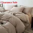 Axyaa 100% Cotton Yarn-Dyed 4-Piece Duvet Set - Ultra-Soft Bedding