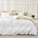 Axyaa 100% Cotton Washed Bed Linen Set - 4 Piece Comforter Double Bedding