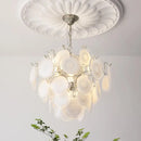 Axyaa French Crystal Glass Chandelier LED Pendant Light, Colorful & Modern Bedroom Living Room Decor