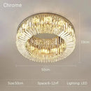 Axyaa Modern Crystal LED Ceiling Chandelier for Living Room Bedroom Lobby - High-end Luxury Art Decor