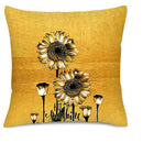 Axyaa Sunflowers & Lanterns Cushion Covers - Suitable for Sofa, Bedroom, Car