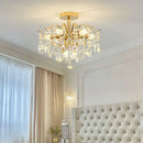 Axyaa Crystal Ceiling Lamp: Modern Main Lighting for Living & Dining Room