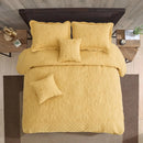 Axyaa Botanical King Bedspread - Oversized Leaves Quilt Set - Elegant & Fresh Style