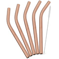 Axyaa Stainless Steel Bent Straw Set - Colorful Wide 12mm for Bubble Tea, Cocktails