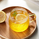 Axyaa 400ml Rose Glass Cup with Handle for Juice Coffee Tea Milk