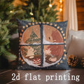 Axyaa Christmas Sheep & Santa Cushion Covers for Sofa, Bedroom & Car
