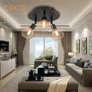 Axyaa Industrial Diamond Cage Loft Chandelier Iron Ceiling Light for Living Room and Kitchen