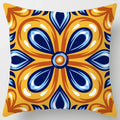 Colorful Geometric Flower Pillow Case by Axyaa: Simple Polyester Sofa Decorative Cover