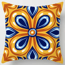 Colorful Geometric Flower Pillow Case by Axyaa: Simple Polyester Sofa Decorative Cover
