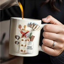 Axyaa Personalized Chef Ceramic Mugs - Custom Name Addition Kitchen Style Coffee Cups