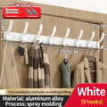 Axyaa Wall-Mounted One Row Hangers for Towels, Clothes, Hats, and More