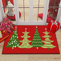 Axyaa Christmas New Year Entrance Door Mat Non-Slip Floor Decor
